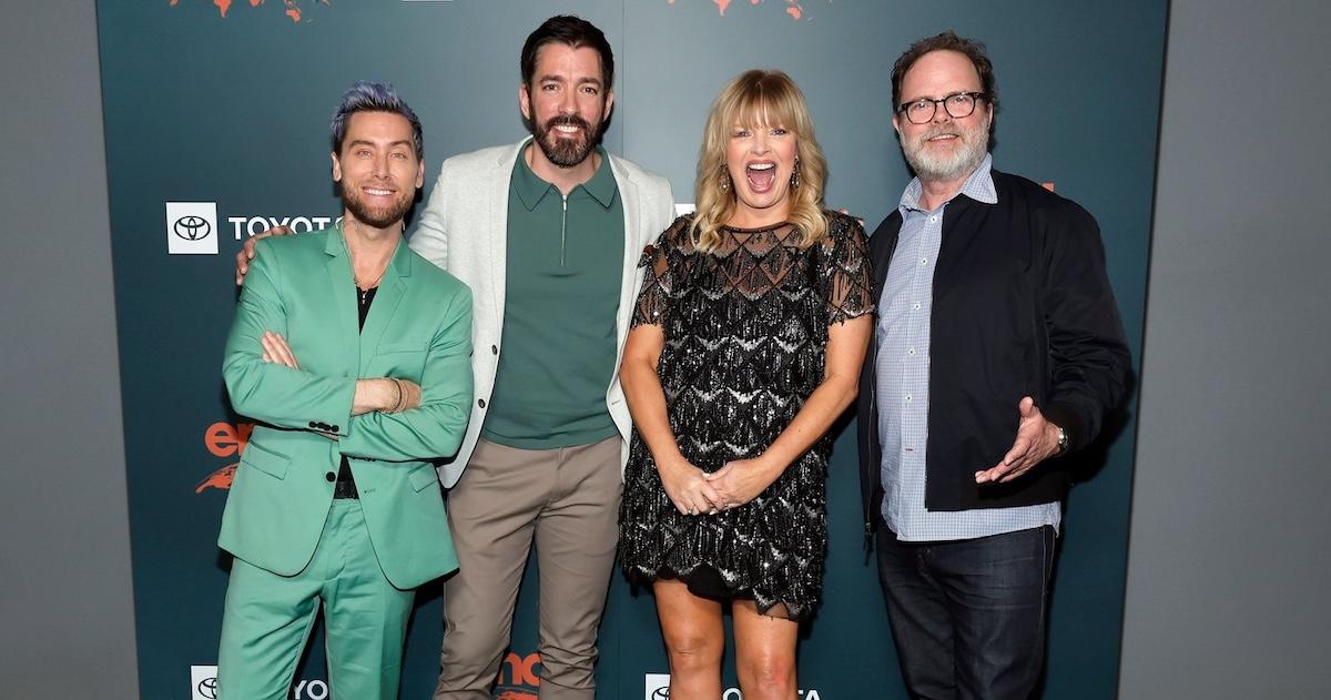 Lance Bass, Rainn Wilson, and two other celebrities on the red carpet at the EMA IMPACT Summit in West Hollywood.