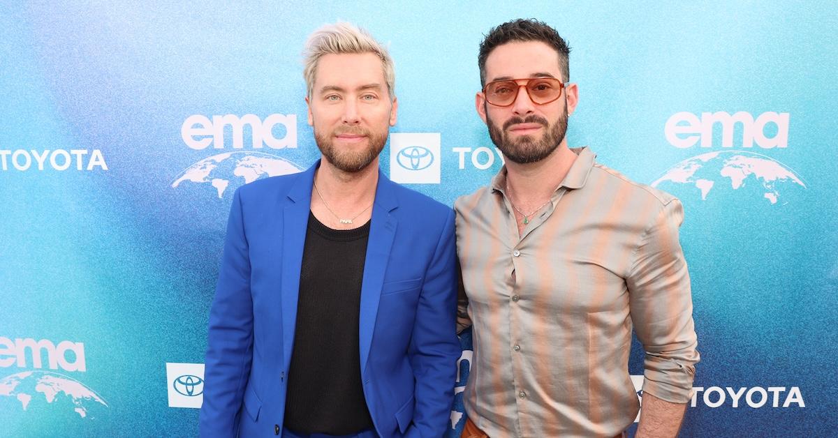 Lance Bass and his husband Michael Turchin pose on the red carpet at the EMA IMPACT Summit VIP Dinner at Pendry West Hollywood on June 3, 2024 in West Hollywood.