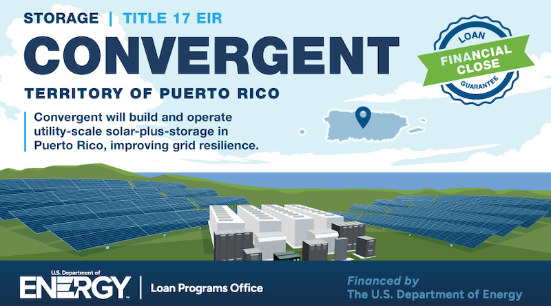 U.S. DOE Declares 4.5 Million Mortgage Guarantee to Subsidiaries of Convergent Energy and Power Inc. to Assemble Picture voltaic PV and Energy Storage in Puerto Rico